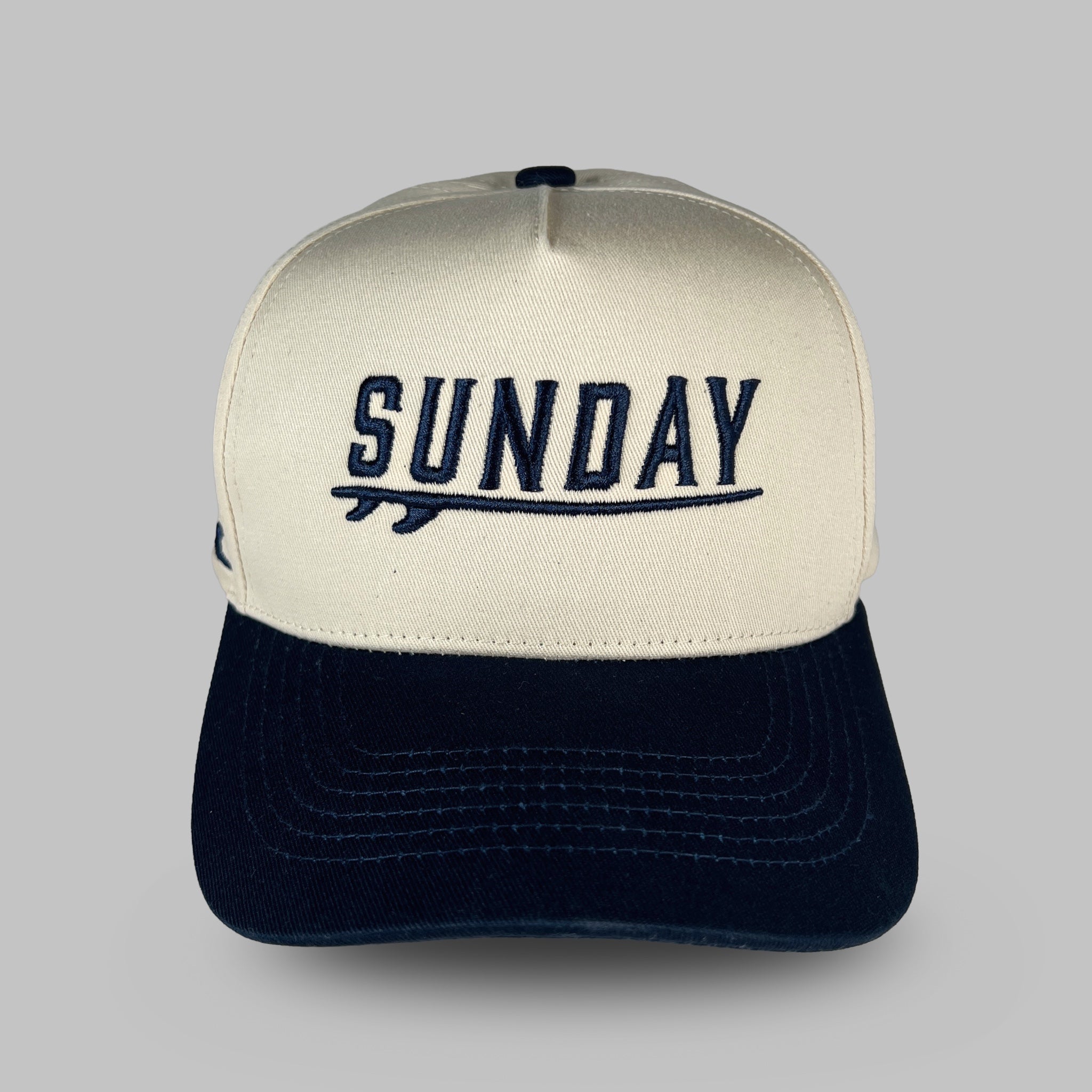 The Classic Snapback - Natural/Navy