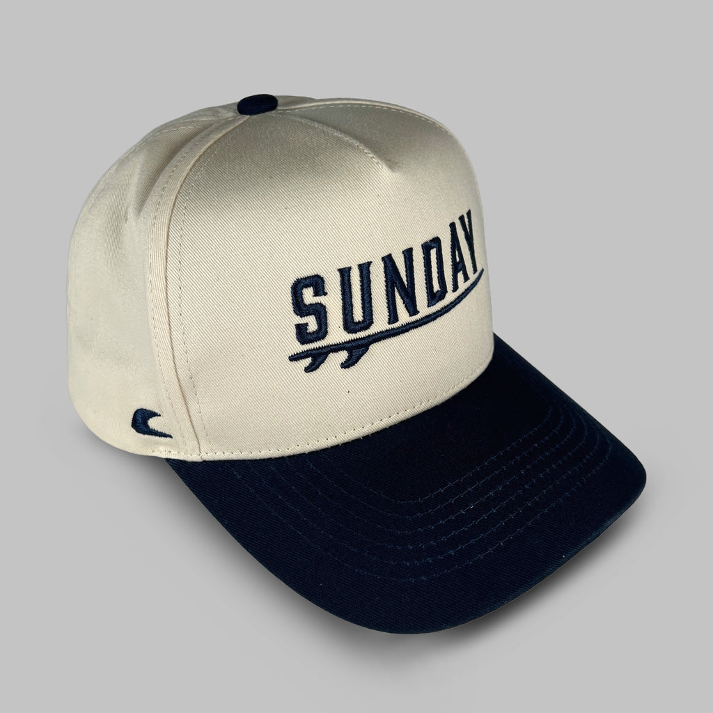 The Classic Snapback - Natural/Navy