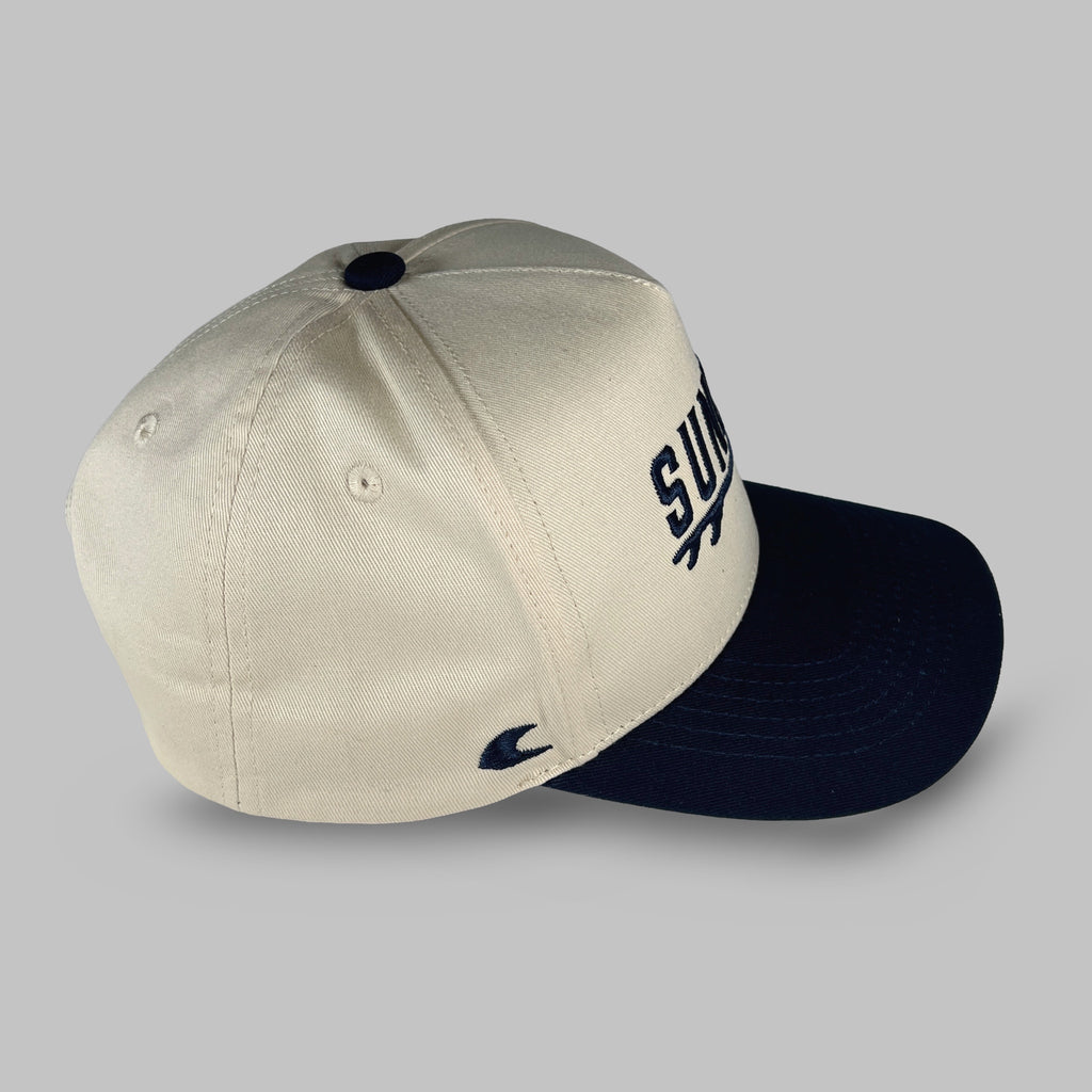 The Classic Snapback - Natural/Navy