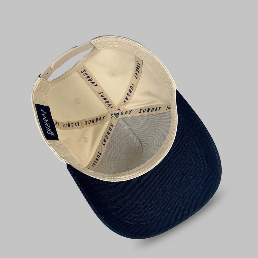 The Classic Snapback - Natural/Navy